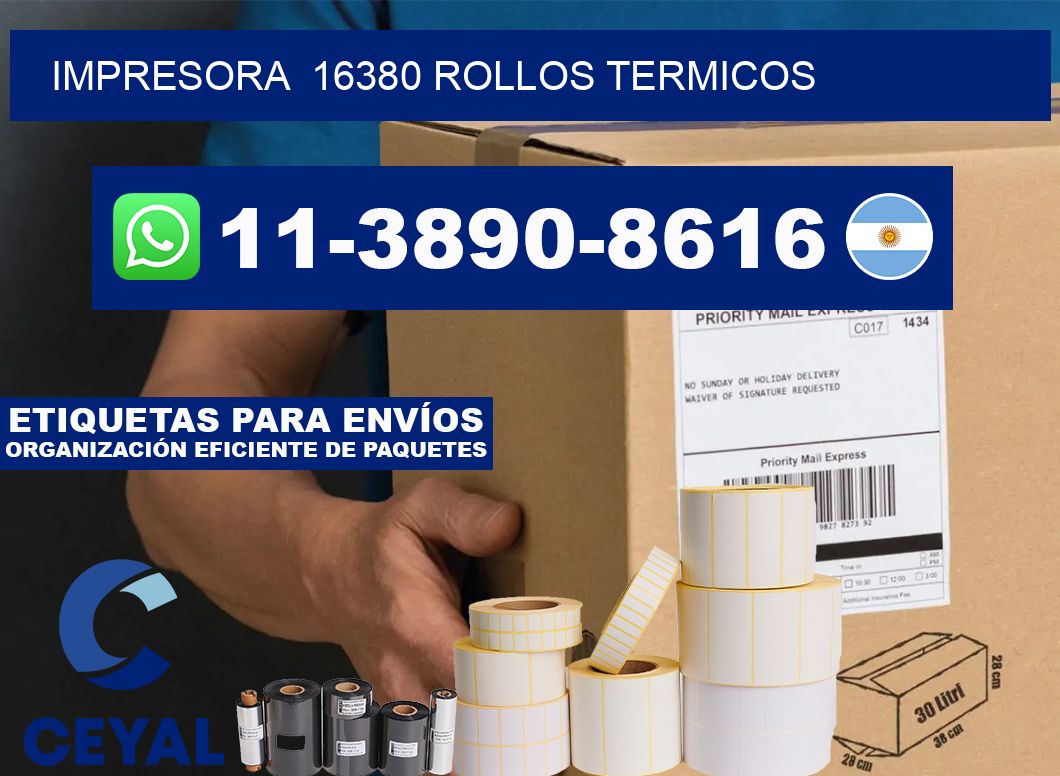 impresora 16380 rollos termicos