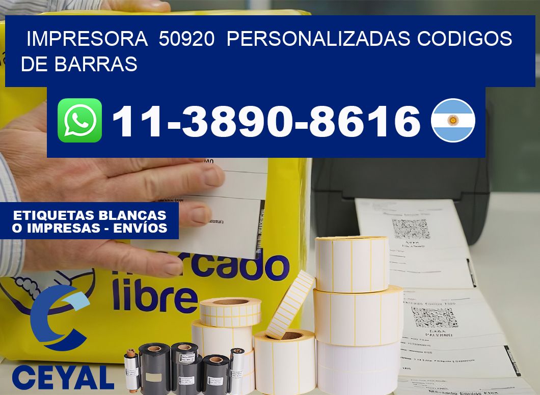 impresora  50920  personalizadas codigos de barras