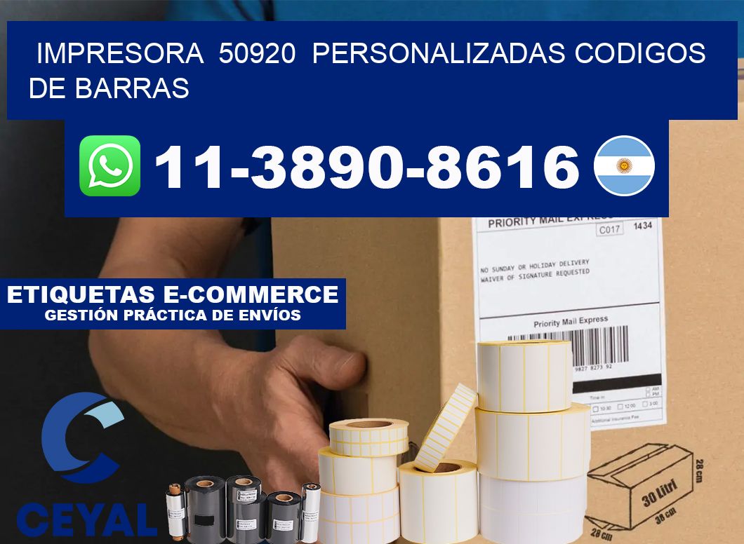 impresora  50920  personalizadas codigos de barras