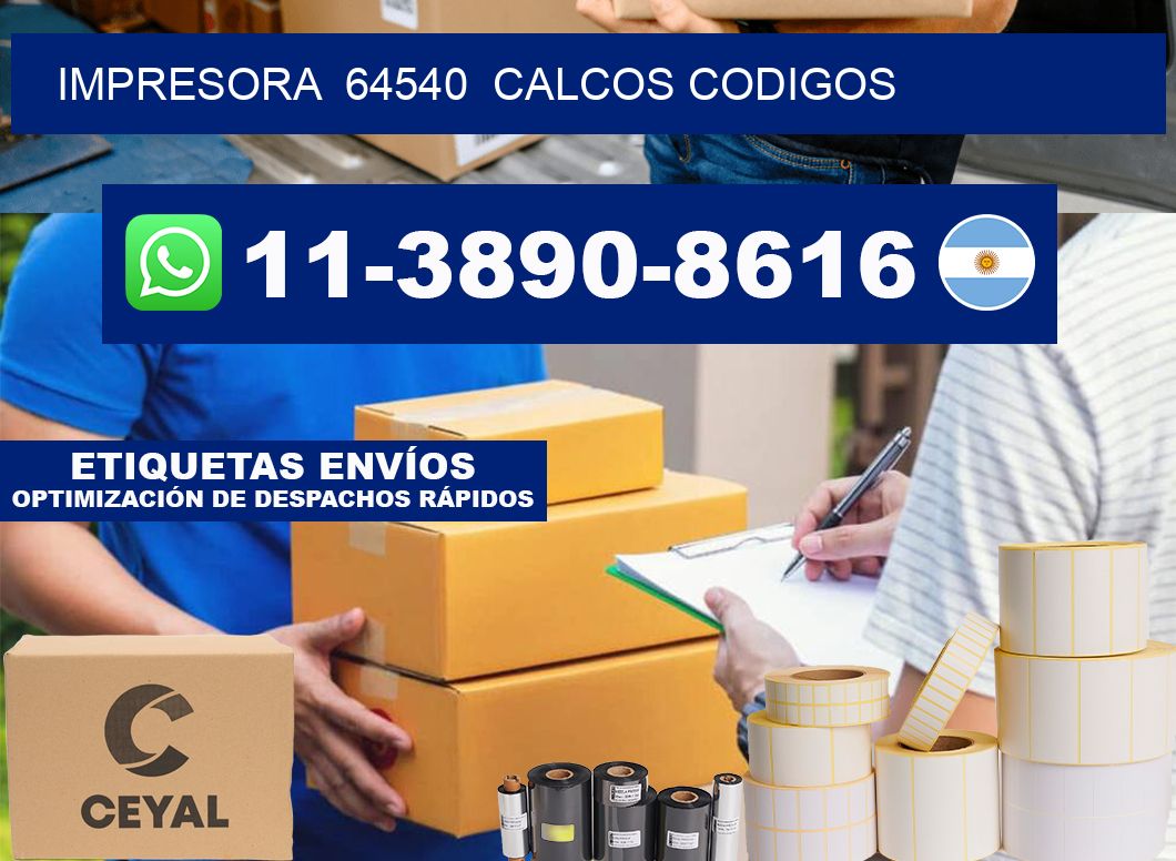 impresora  64540  calcos codigos