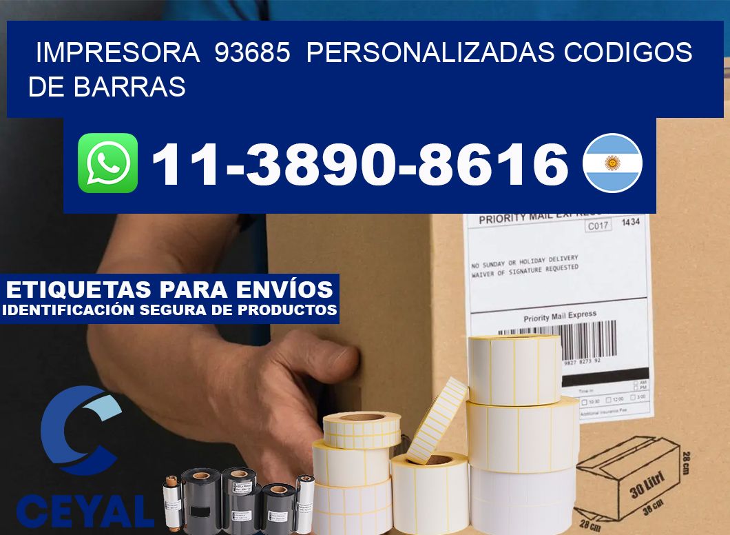 impresora  93685  personalizadas codigos de barras