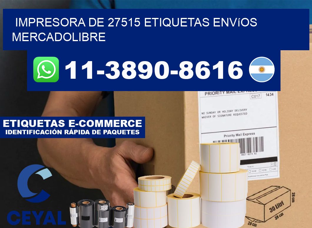 impresora de 27515 etiquetas envíos mercadolibre