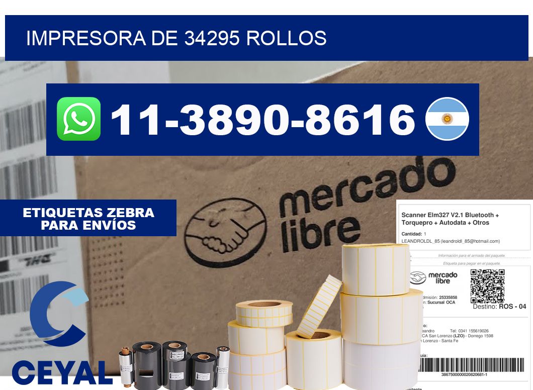 impresora de 34295 rollos