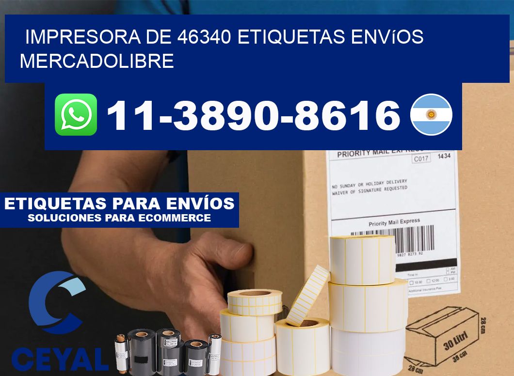 impresora de 46340 etiquetas envíos mercadolibre