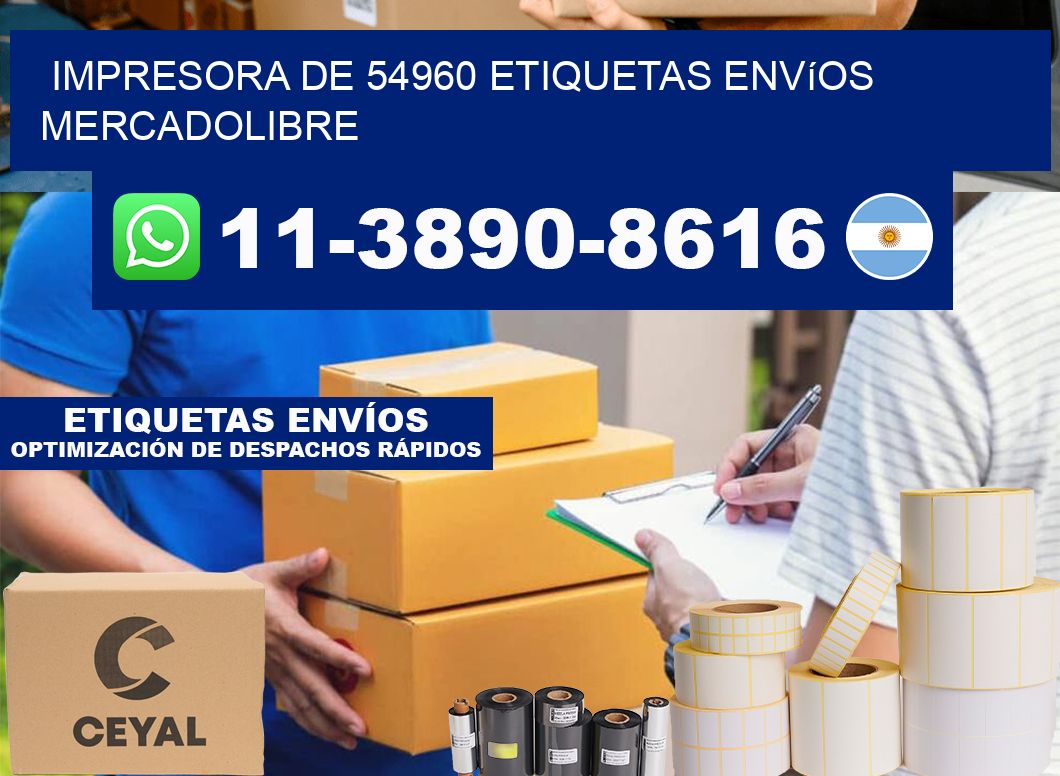 impresora de 54960 etiquetas envíos mercadolibre