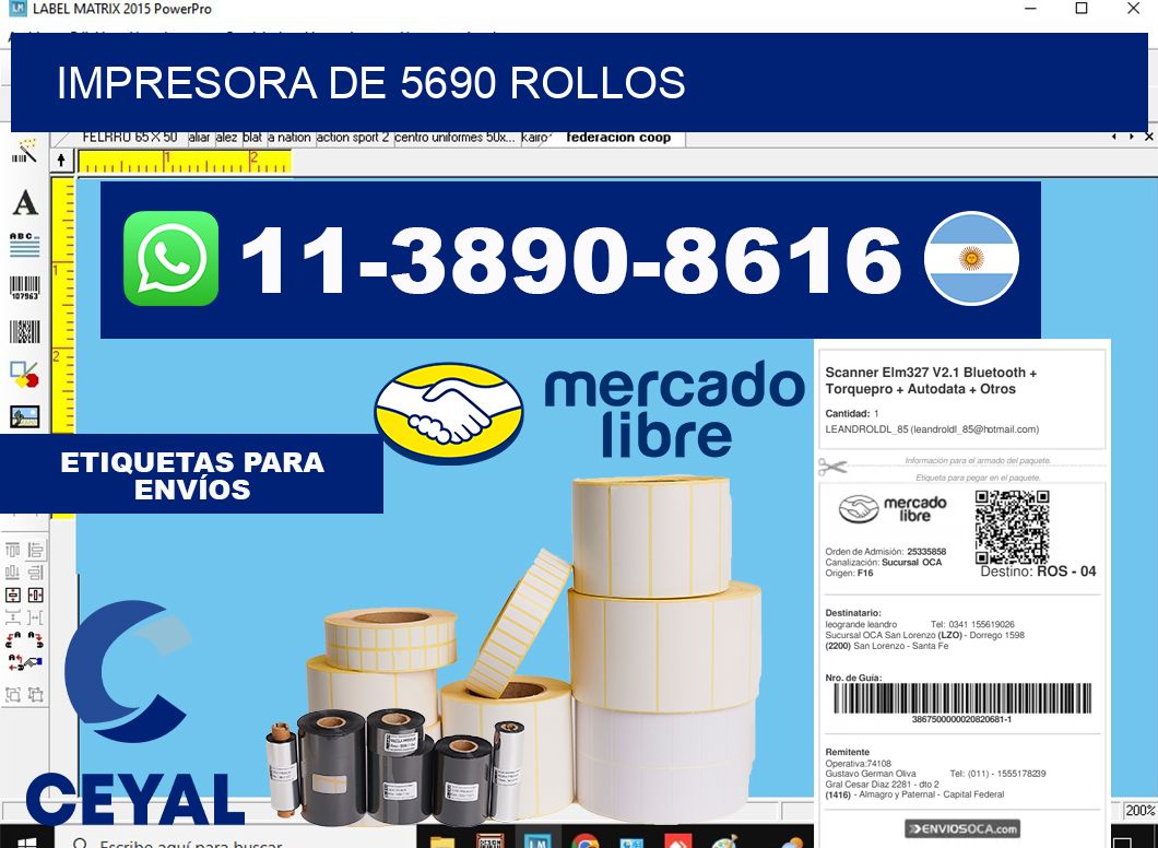 impresora de 5690 rollos