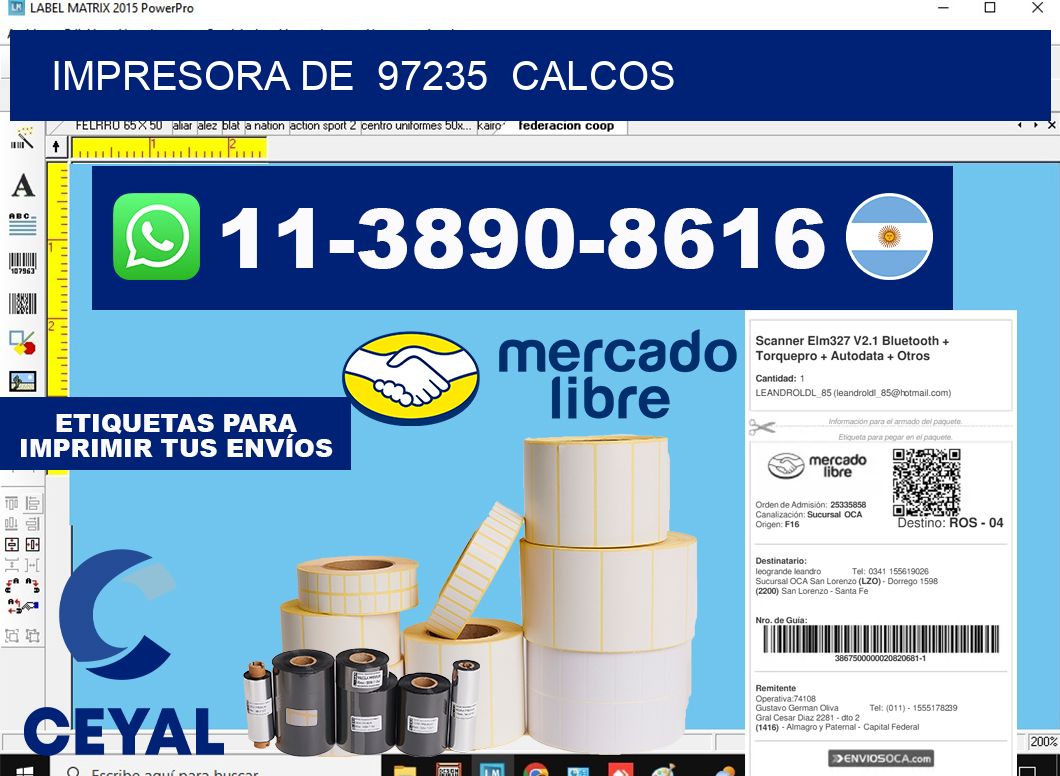 impresora de  97235  calcos