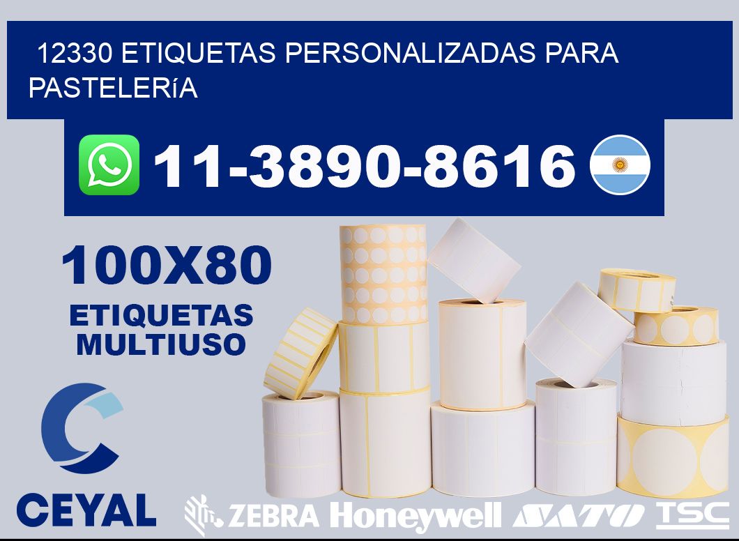 12330 etiquetas personalizadas para pastelería