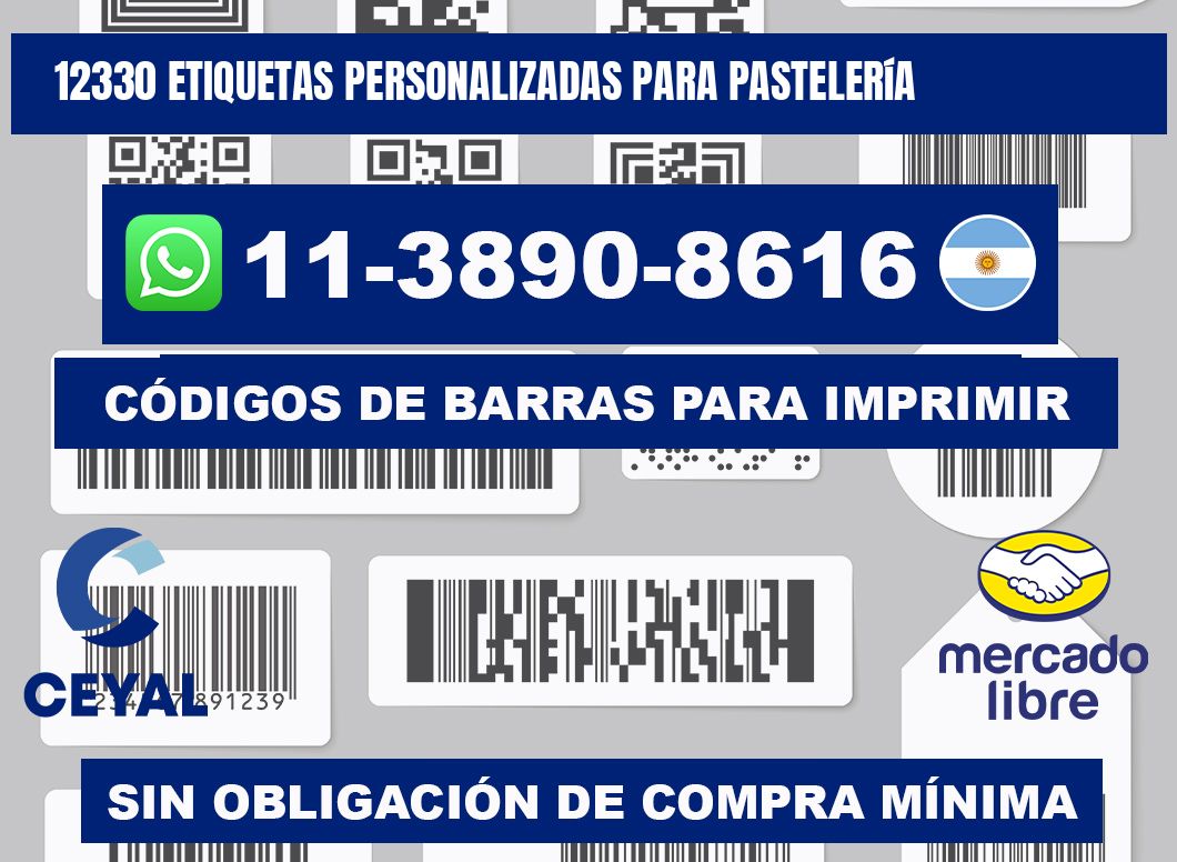 12330 etiquetas personalizadas para pastelería