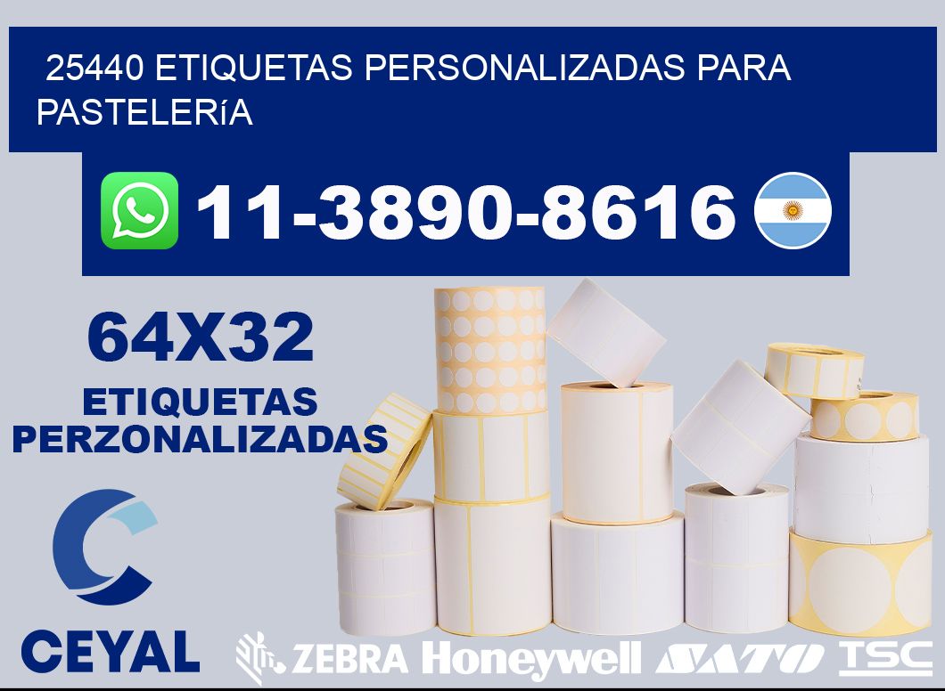 25440 etiquetas personalizadas para pastelería