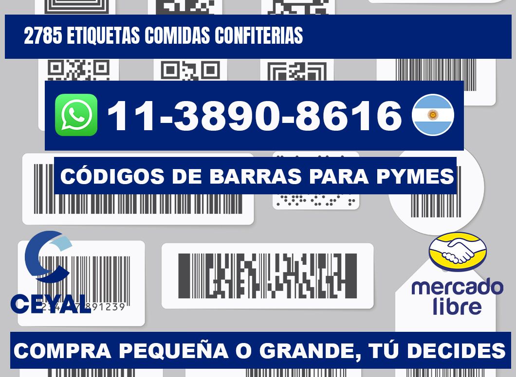 2785 etiquetas comidas confiterias