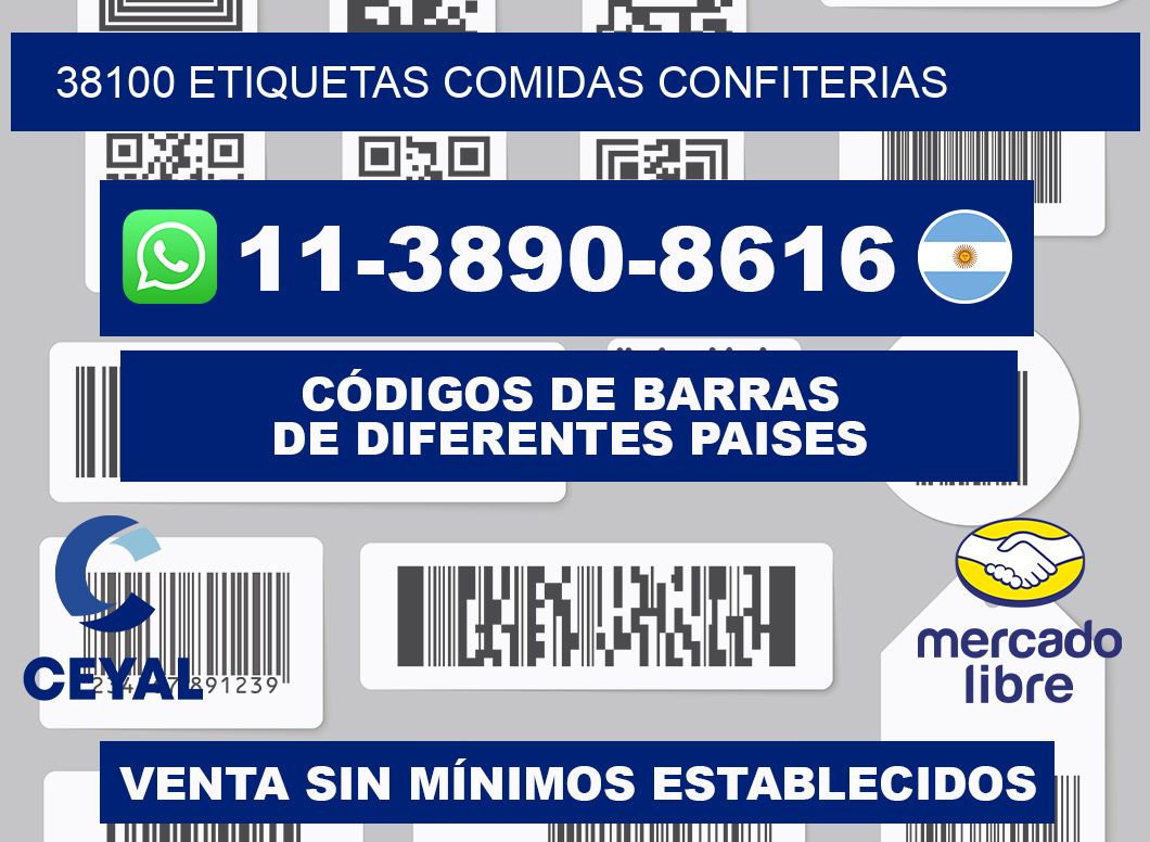 38100 etiquetas comidas confiterias