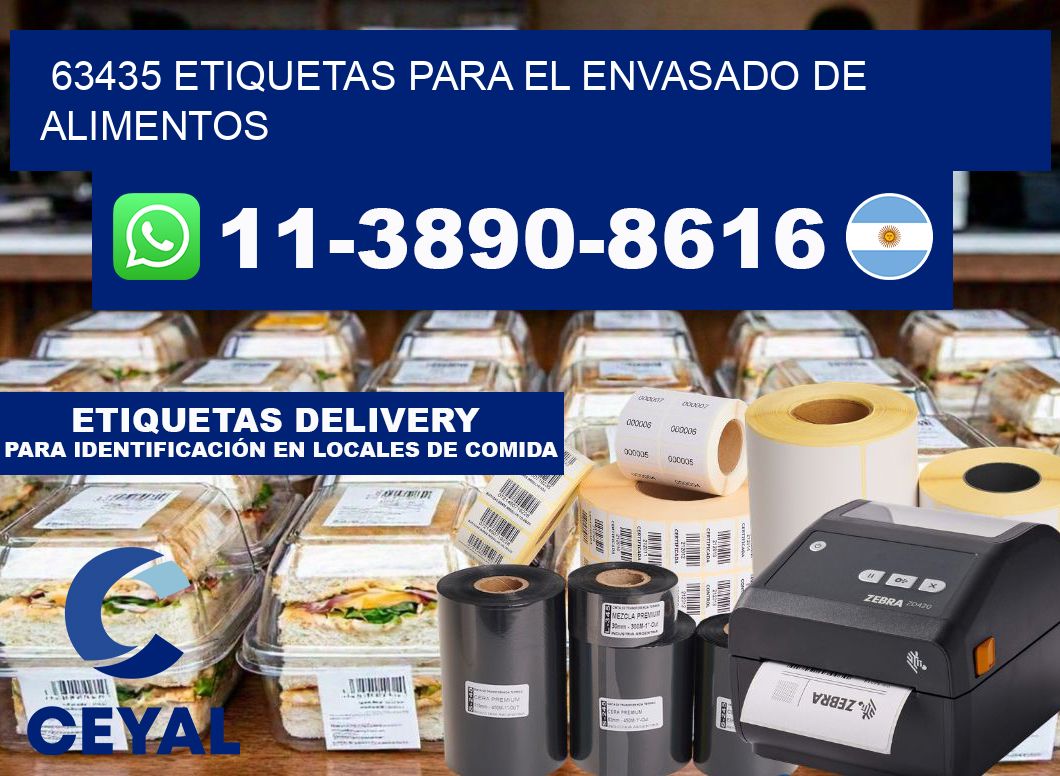 63435 etiquetas para el envasado de alimentos