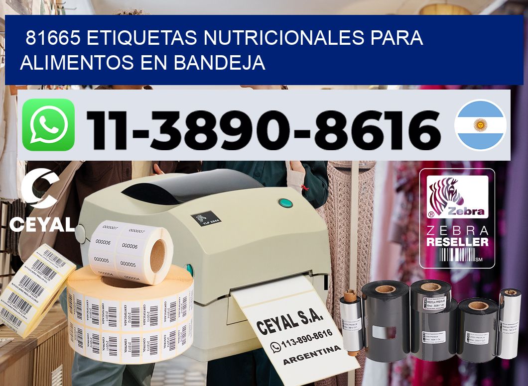 81665 etiquetas nutricionales para alimentos en bandeja