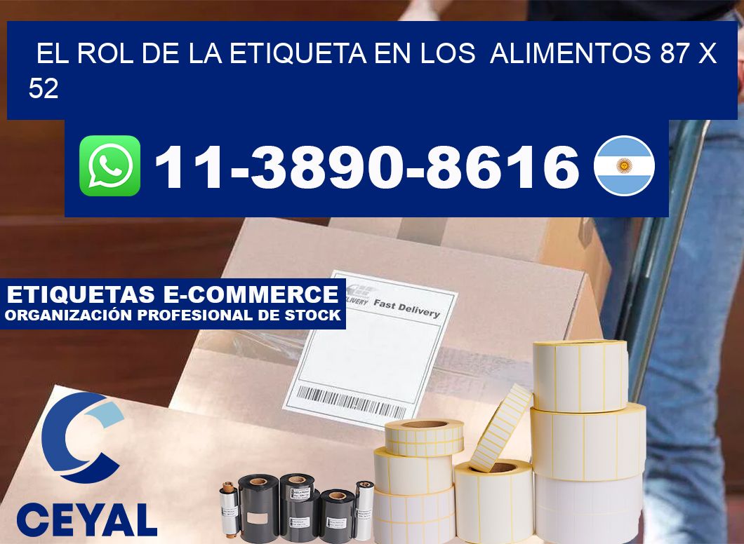 El rol de la etiqueta en los  alimentos 87 x 52