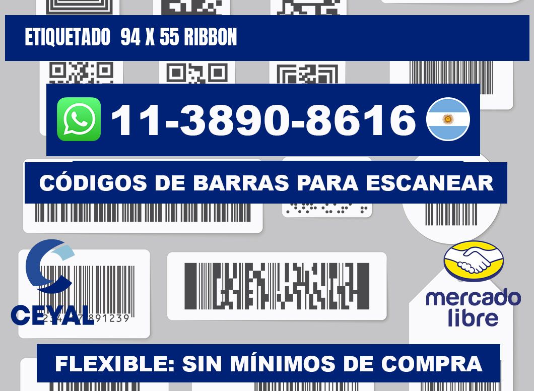 Etiquetado  94 x 55 ribbon