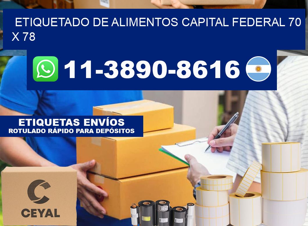 Etiquetado de alimentos capital federal 70 x 78