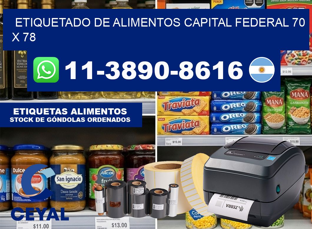 Etiquetado de alimentos capital federal 70 x 78
