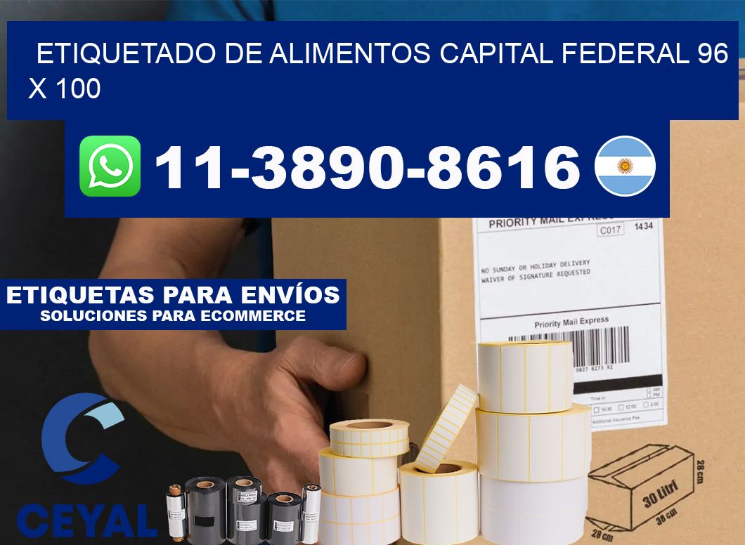 Etiquetado de alimentos capital federal 96 x 100