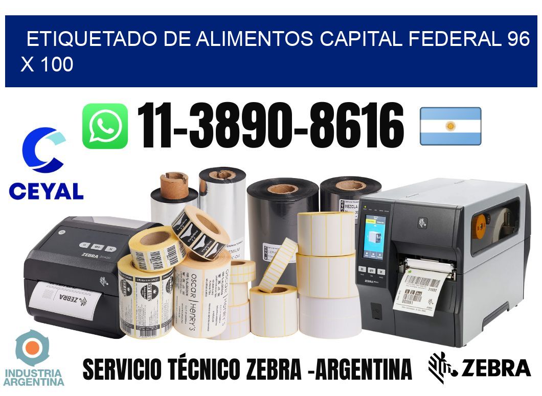 Etiquetado de alimentos capital federal 96 x 100