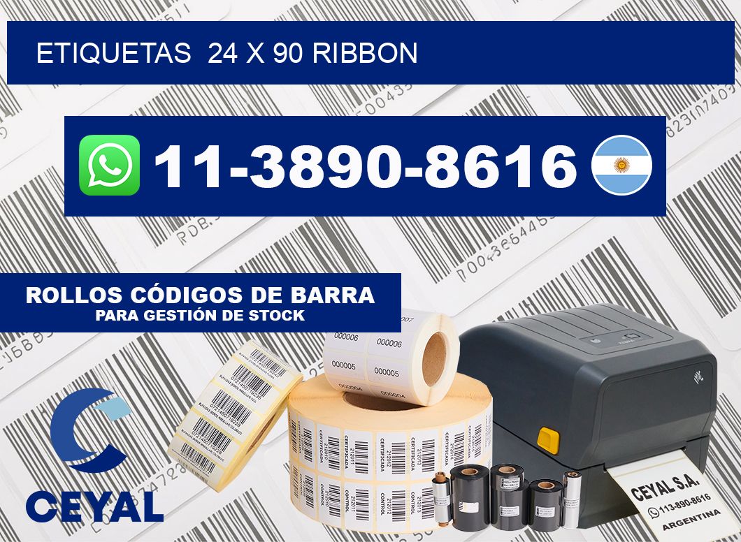 Etiquetas  24 x 90 ribbon