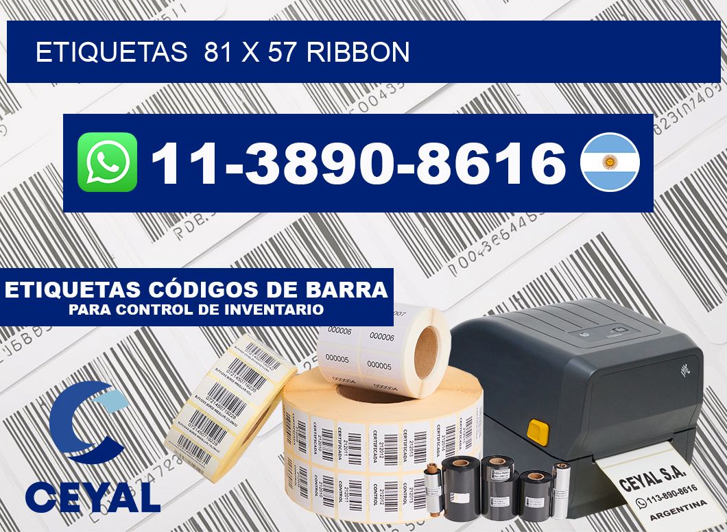 Etiquetas  81 x 57 ribbon