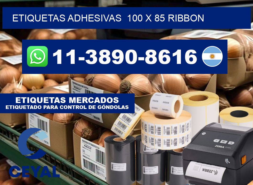 Etiquetas adhesivas  100 x 85 ribbon