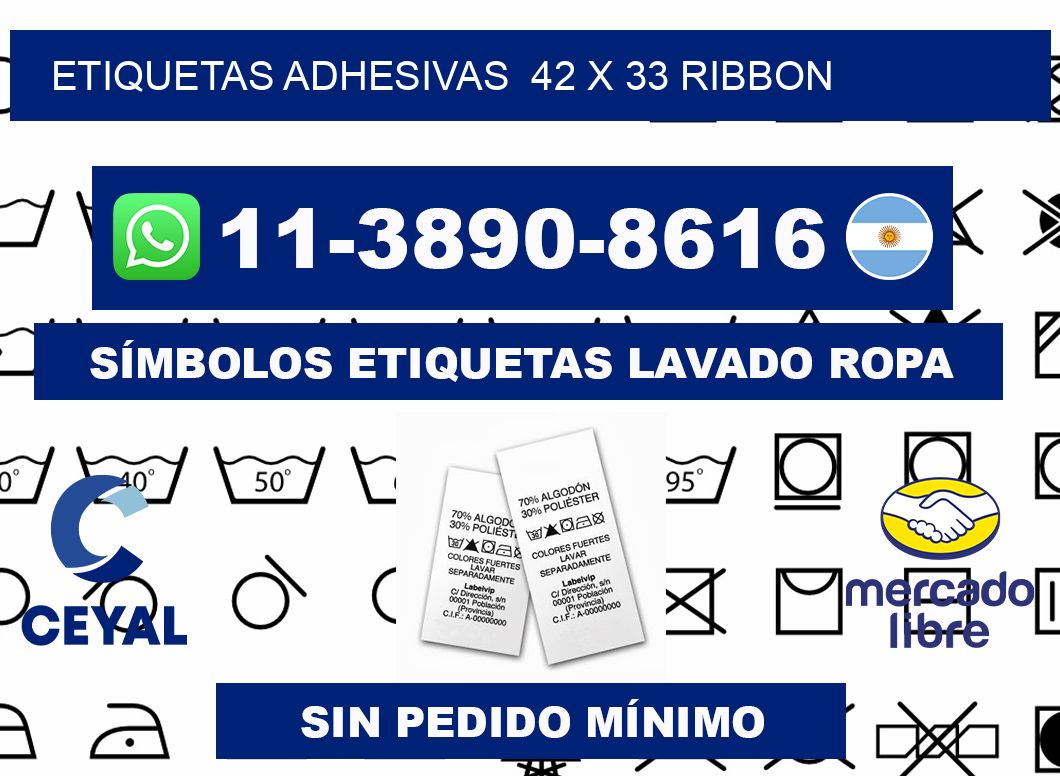 Etiquetas adhesivas 42 x 33 ribbon