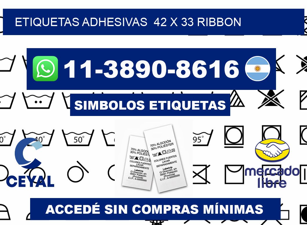 Etiquetas adhesivas 42 x 33 ribbon