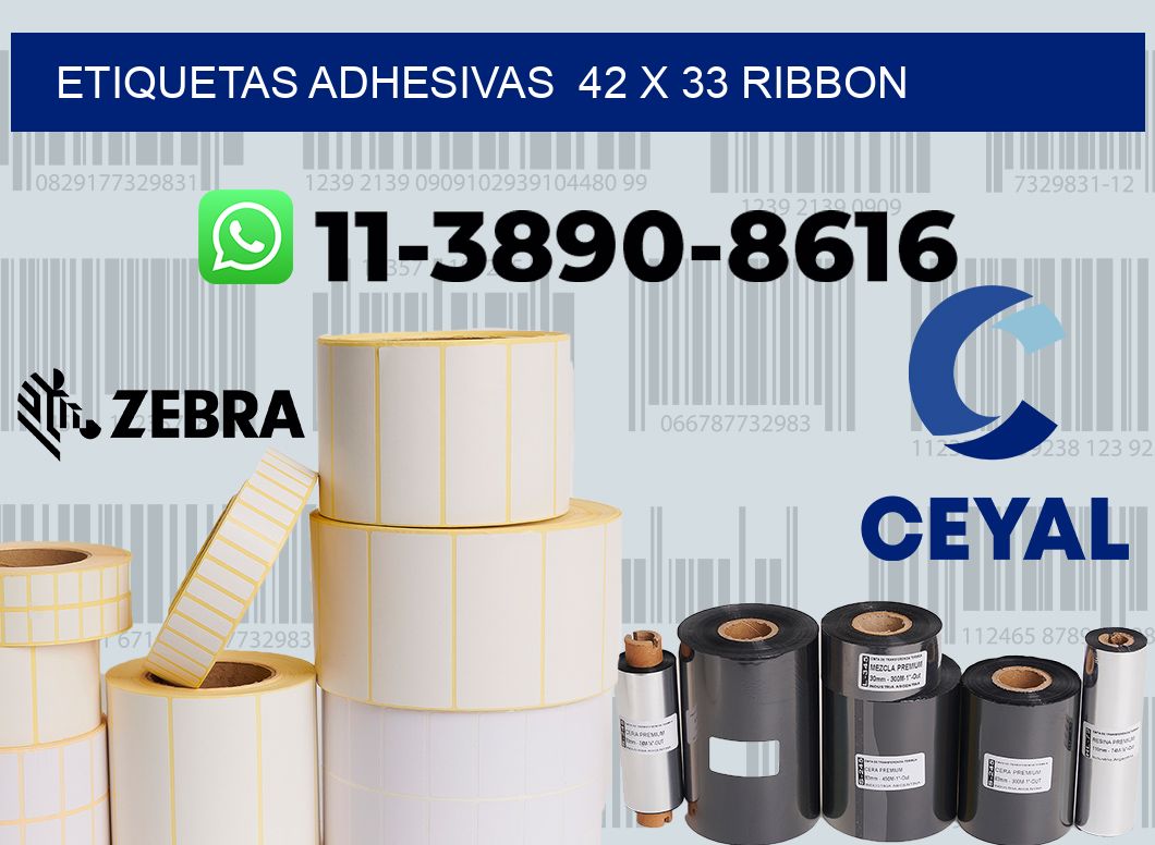 Etiquetas adhesivas 42 x 33 ribbon