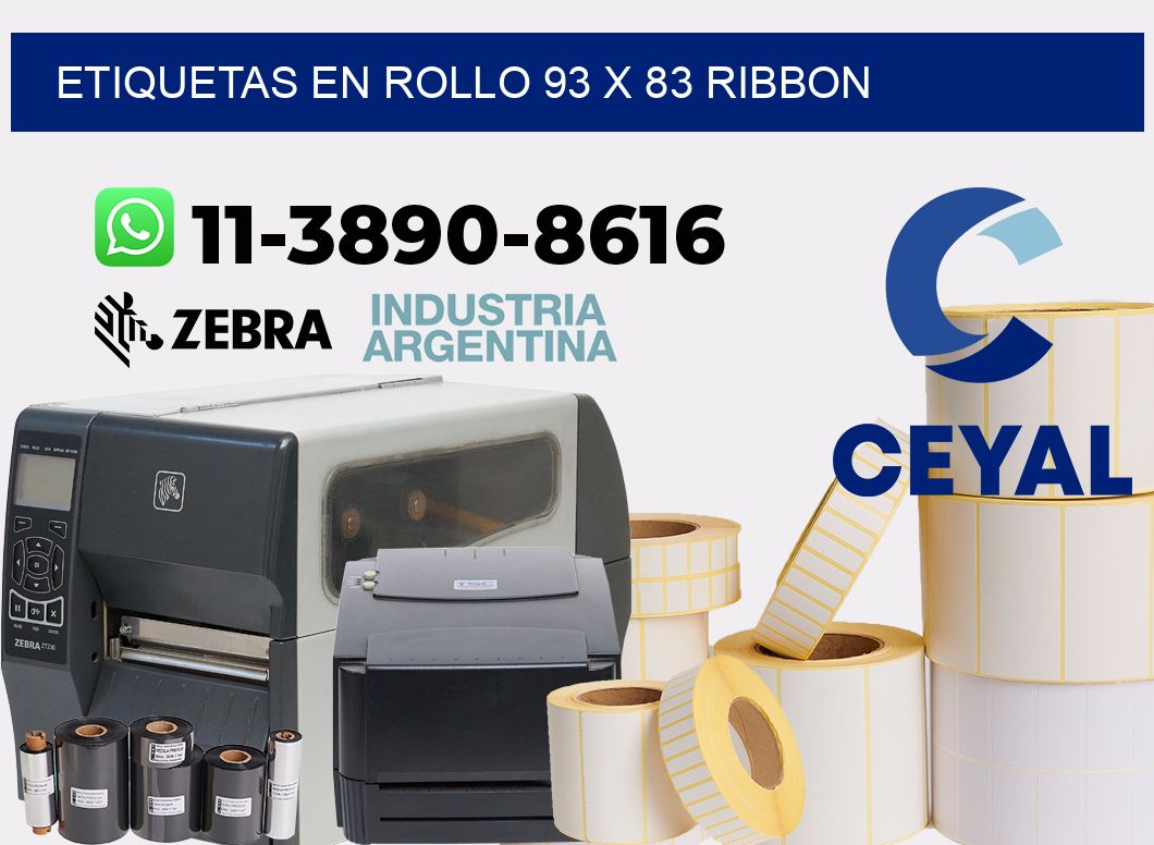 Etiquetas en rollo 93 x 83 ribbon