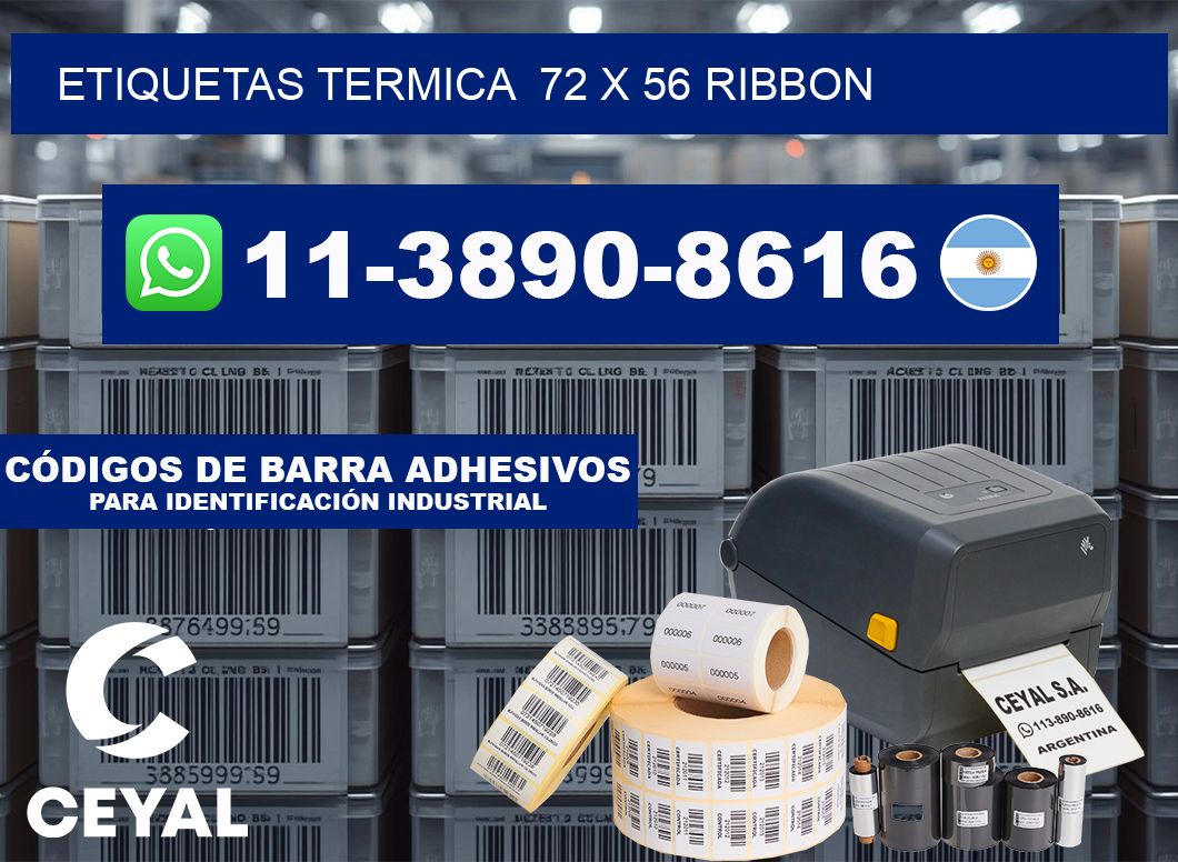 Etiquetas termica  72 x 56 ribbon