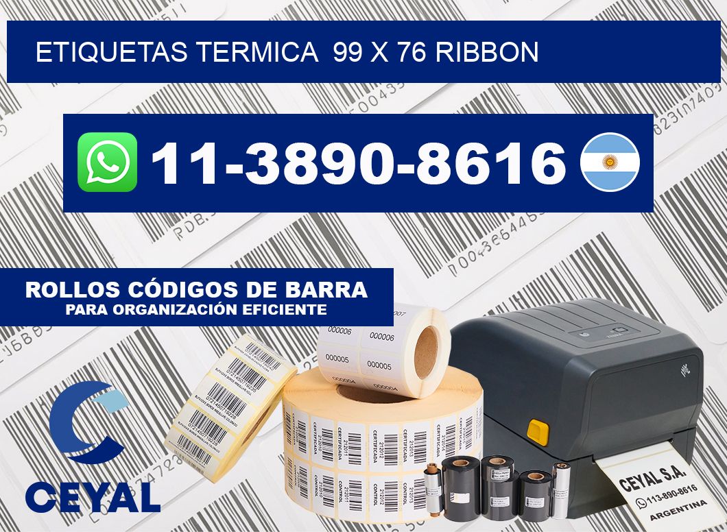 Etiquetas termica  99 x 76 ribbon