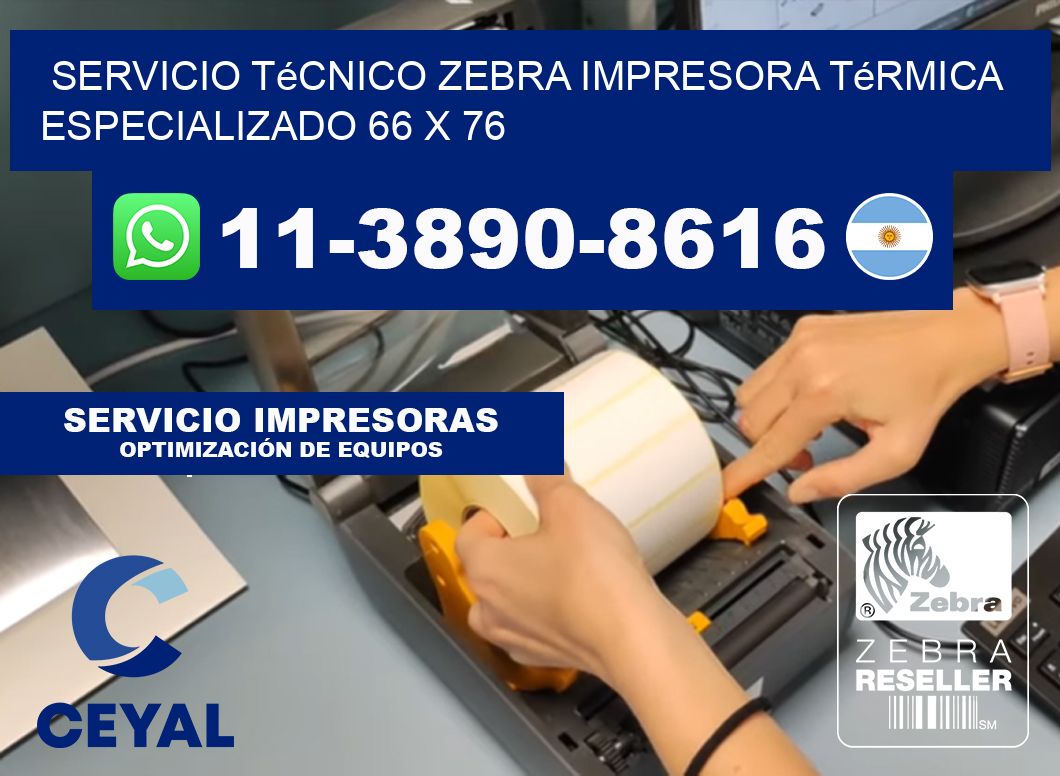 Servicio Técnico Zebra Impresora Térmica Especializado 66 x 76