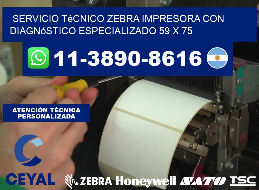 Servicio Técnico Zebra Impresora con Diagnóstico Especializado 59 x 75