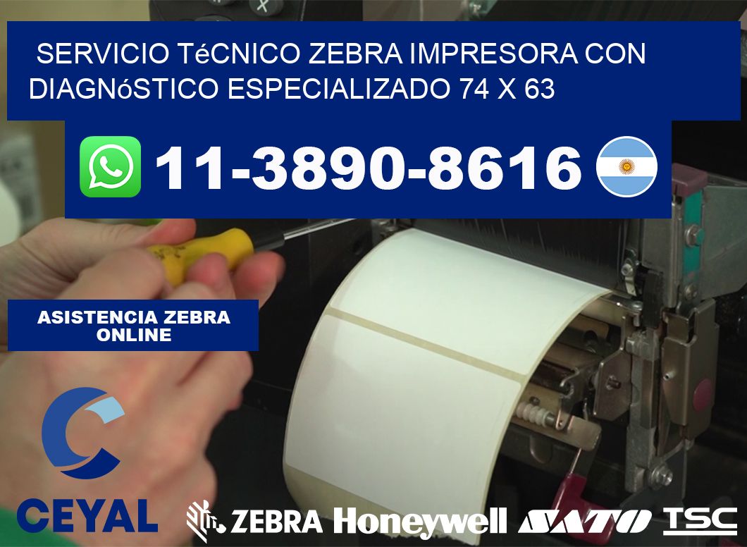 Servicio Técnico Zebra Impresora con Diagnóstico Especializado 74 x 63