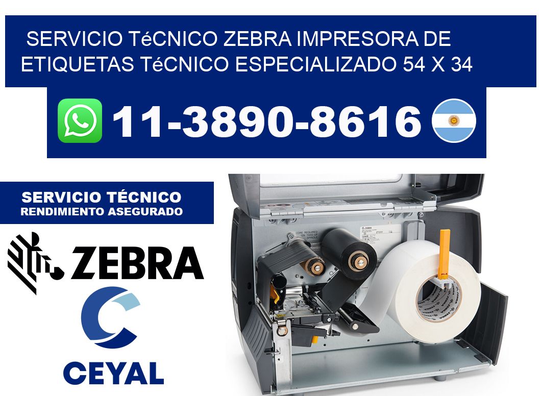 Servicio Técnico Zebra Impresora de Etiquetas Técnico Especializado 54 x 34