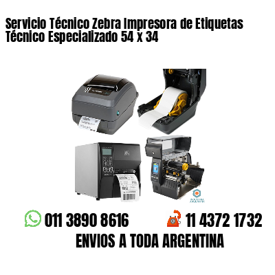 Servicio Técnico Zebra Impresora de Etiquetas Técnico Especializado 54 x 34