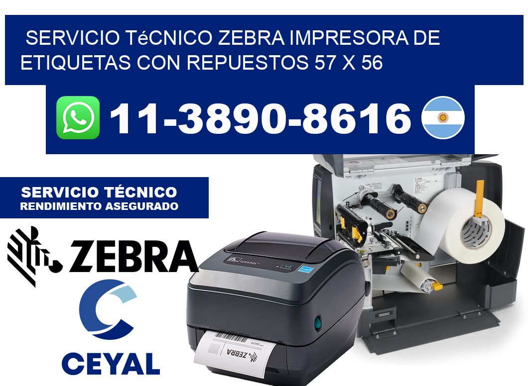 Servicio Técnico Zebra Impresora de Etiquetas con Repuestos 57 x 56
