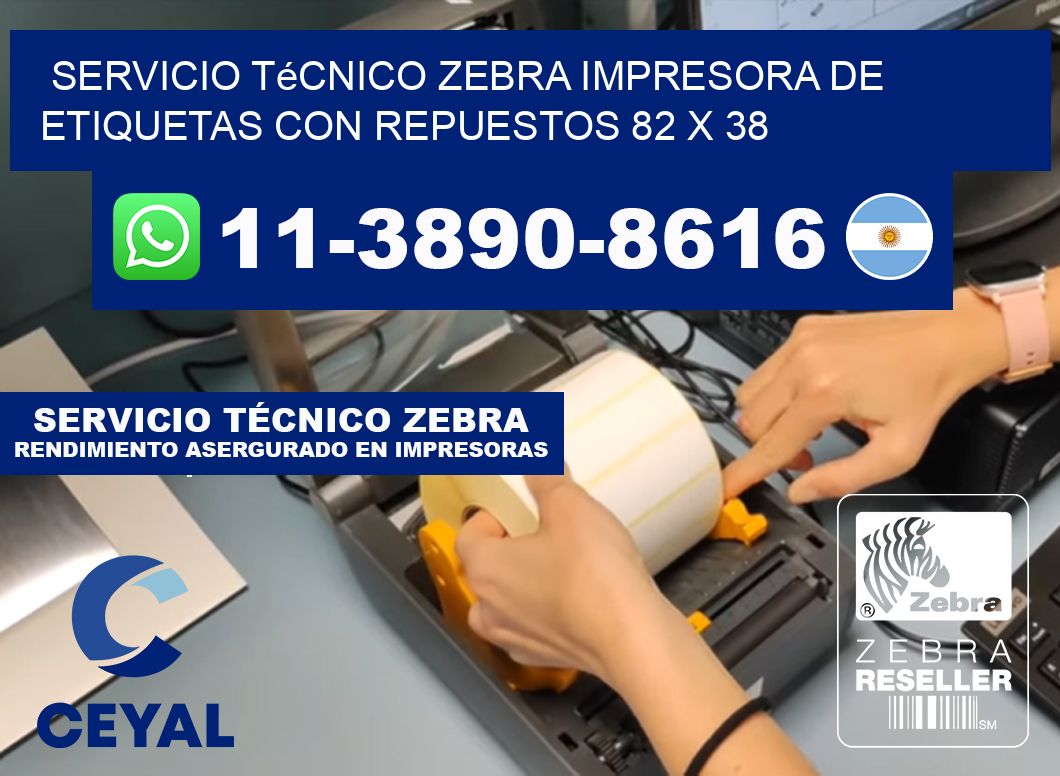 Servicio Técnico Zebra Impresora de Etiquetas con Repuestos 82 x 38