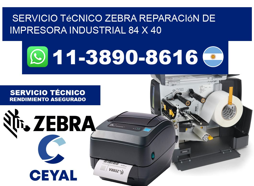Servicio Técnico Zebra Reparación de Impresora Industrial 84 x 40