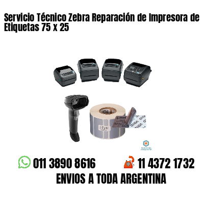 Servicio Técnico Zebra Reparación de Impresora de Etiquetas 75 x 25