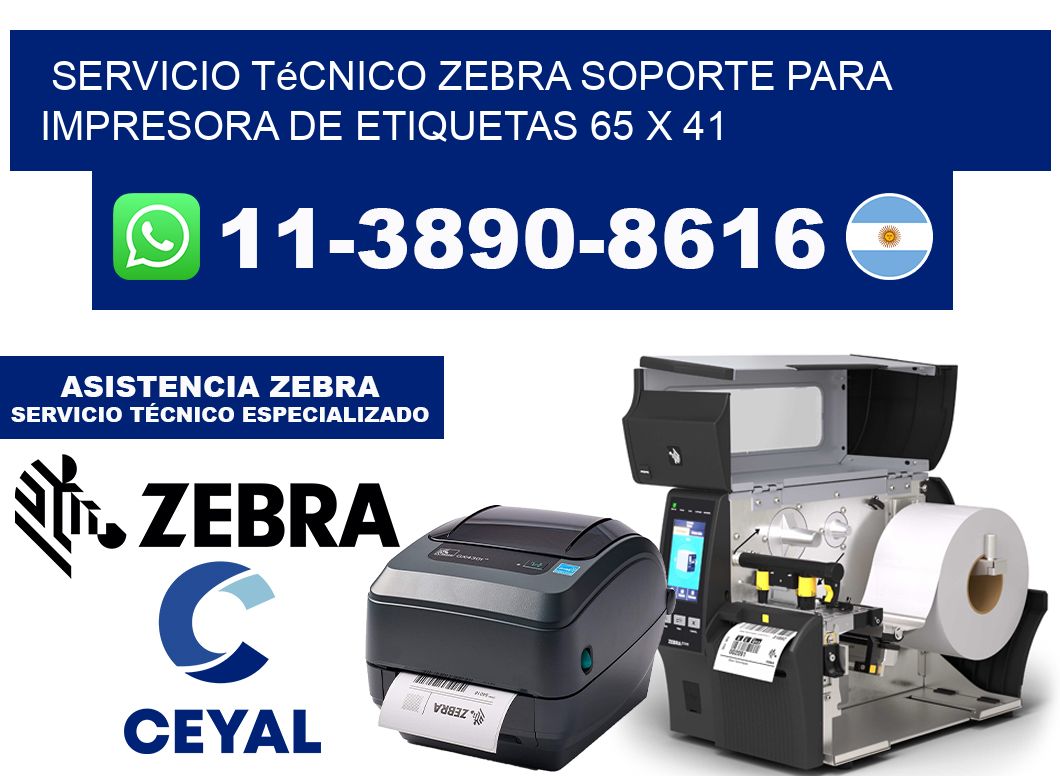 Servicio Técnico Zebra Soporte para Impresora de Etiquetas 65 x 41