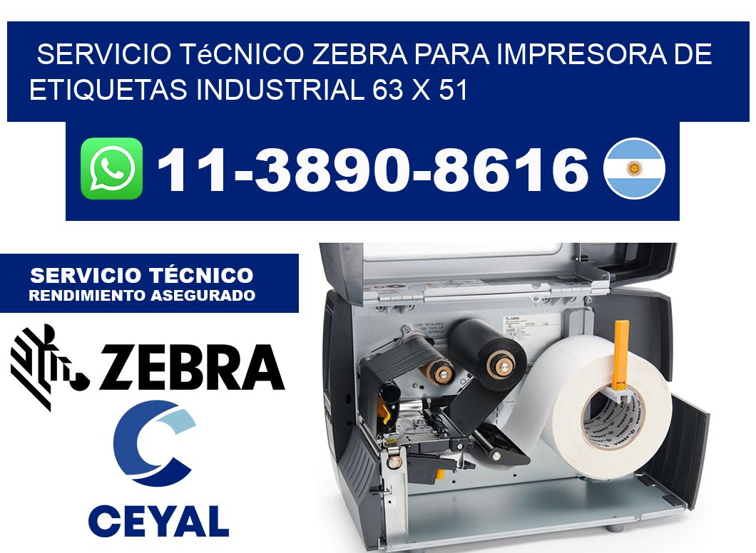 Servicio Técnico Zebra para Impresora de Etiquetas Industrial 63 x 51