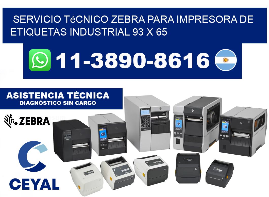 Servicio Técnico Zebra para Impresora de Etiquetas Industrial 93 x 65