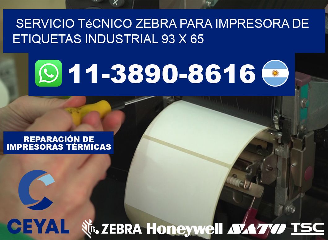 Servicio Técnico Zebra para Impresora de Etiquetas Industrial 93 x 65