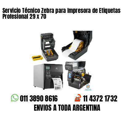 Servicio Técnico Zebra para Impresora de Etiquetas Profesional 29 x 70