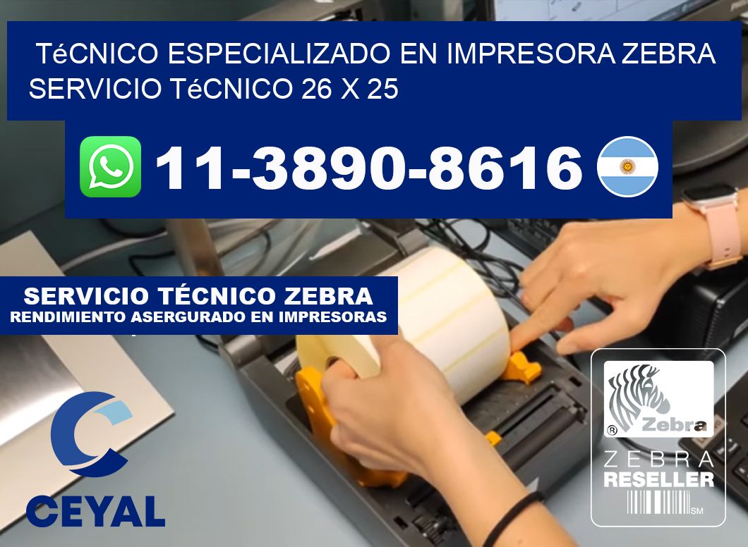 Técnico Especializado en Impresora Zebra Servicio Técnico 26 x 25