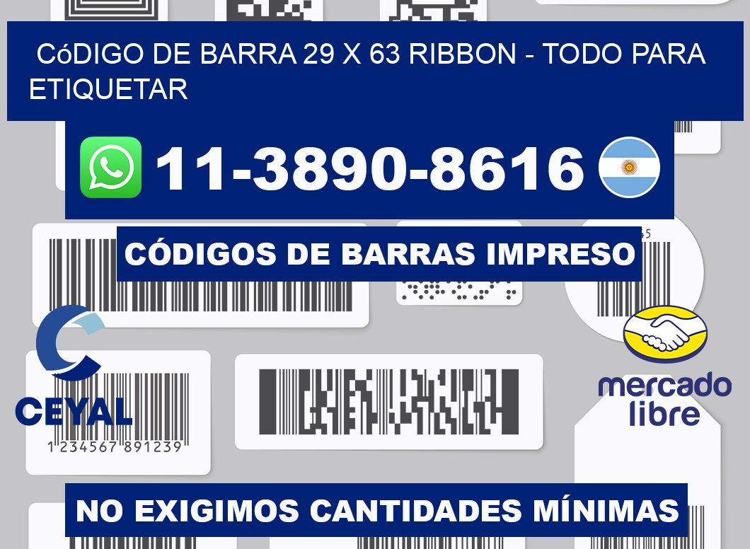 código de barra 29 x 63 ribbon - Todo para Etiquetar