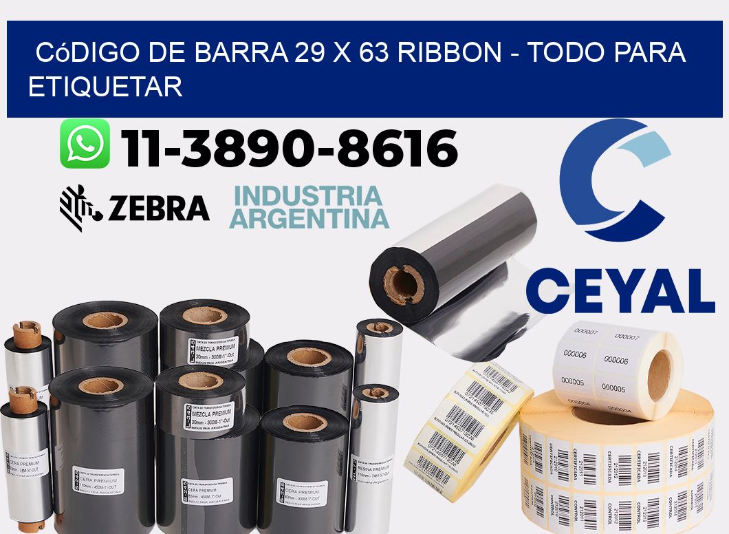 código de barra 29 x 63 ribbon – Todo para Etiquetar